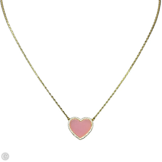 Pink Pave Heart Necklace