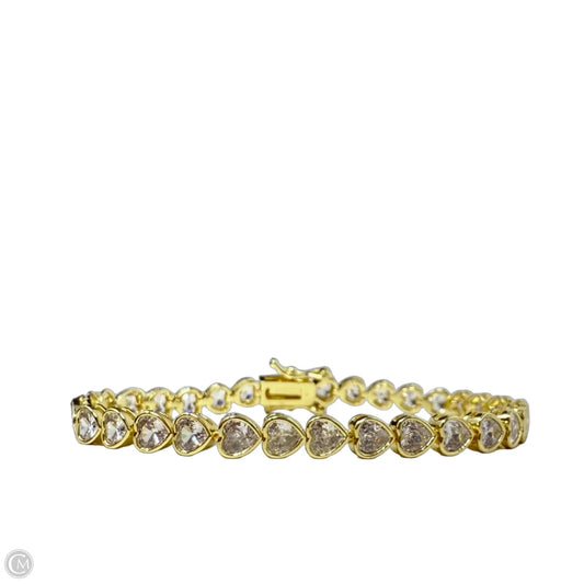 Bezel Heart Tennis Bracelet