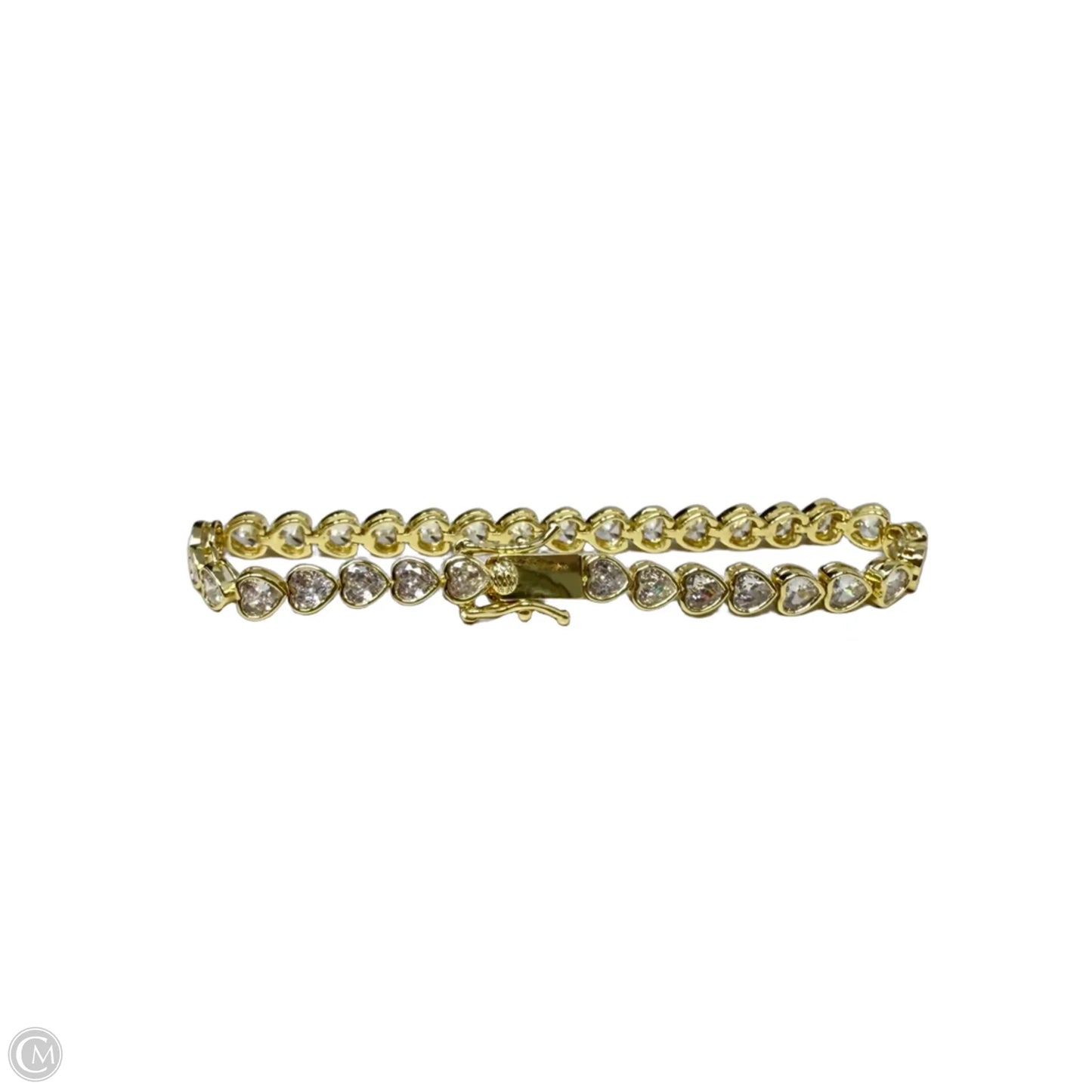 Bezel Heart Tennis Bracelet