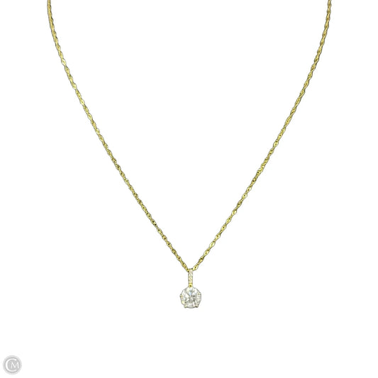 Gold Over Sterling Silver CZ Pendant Necklace