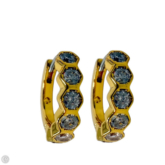Hexagon Huggie Hoop Earrings Designer By Kate Spade