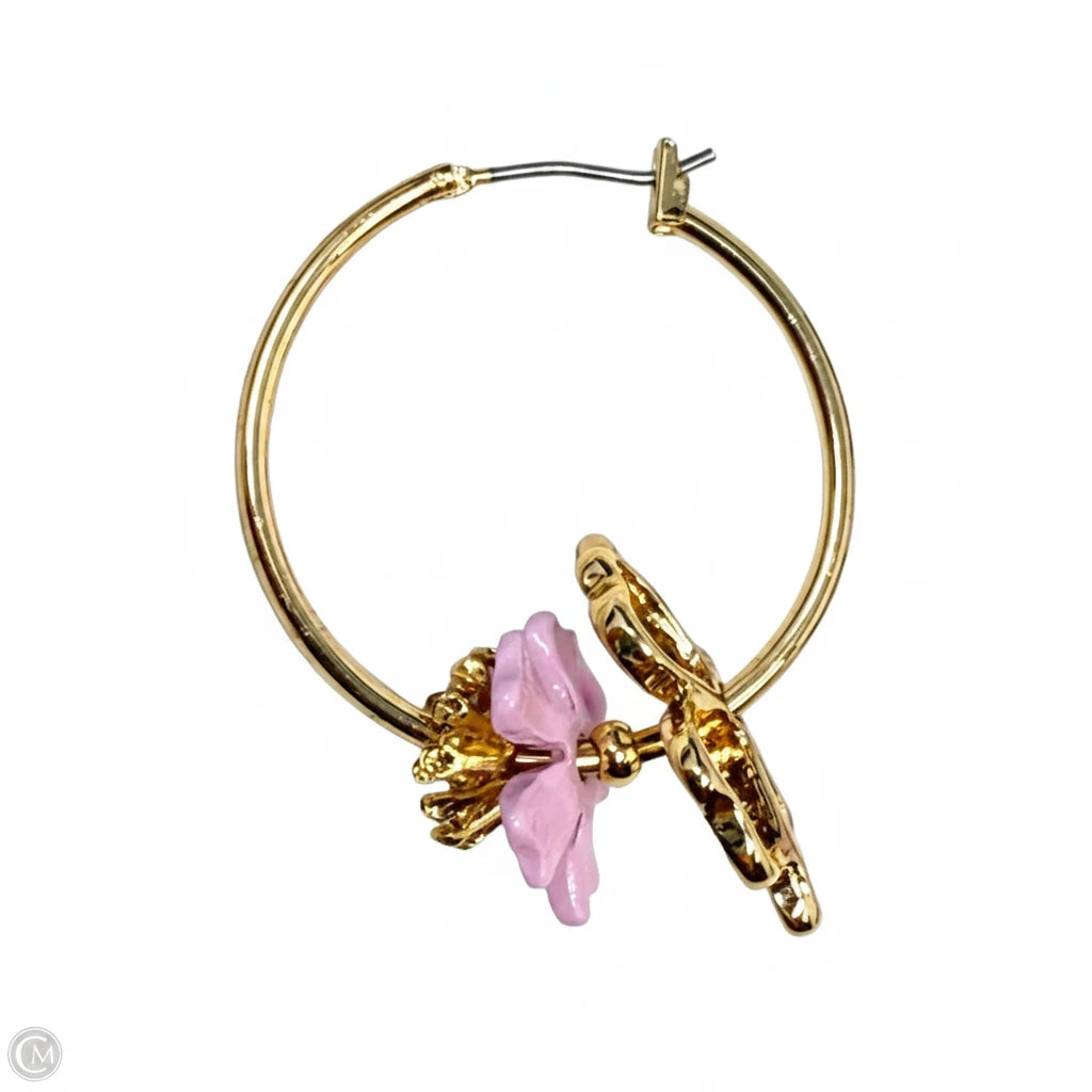 Layered Floral Hoop Earrings