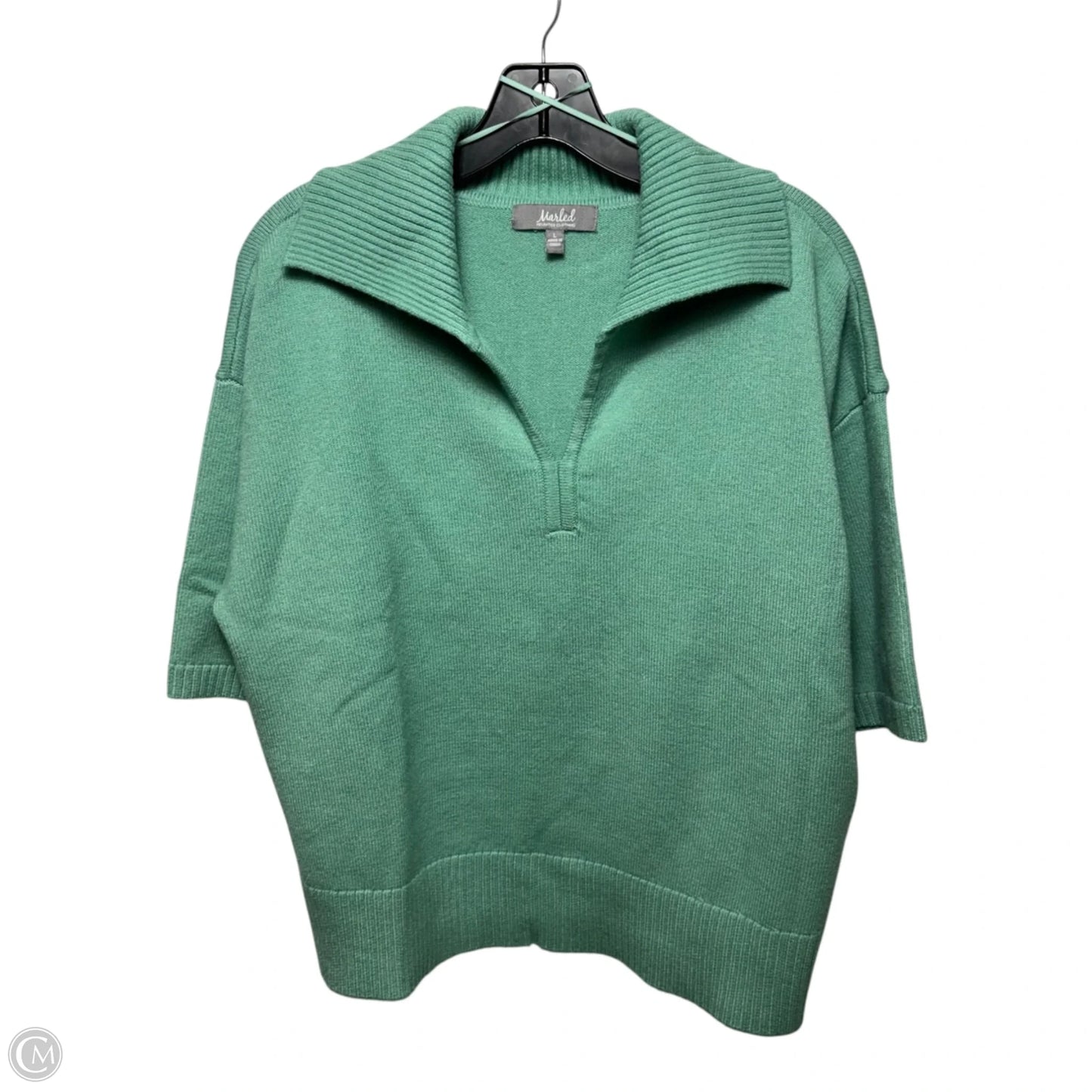 Sweater Short Sleeve By Marled In Green, Size: L