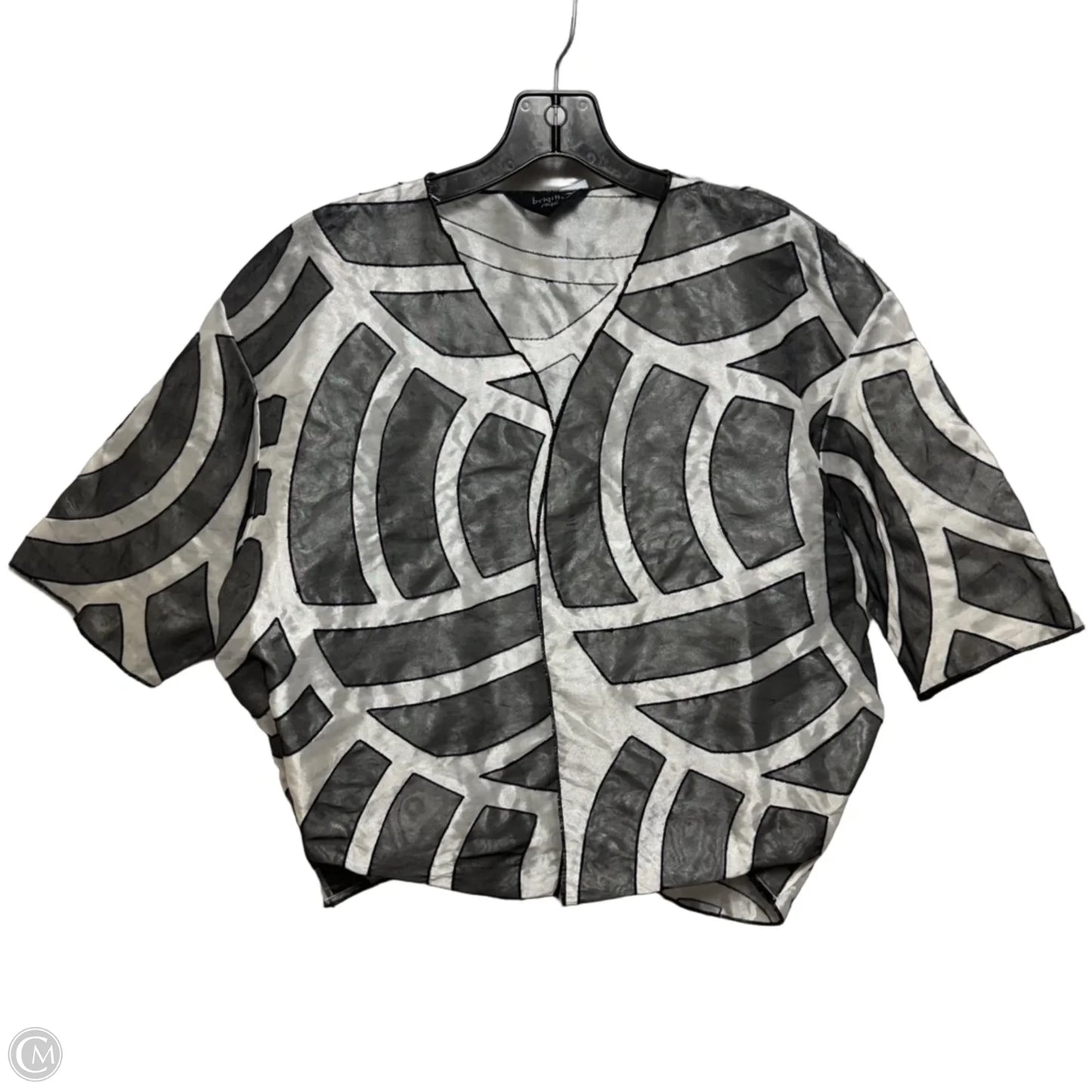 Sheer Jacket By Brigitte NYC In Black & White, Size: L