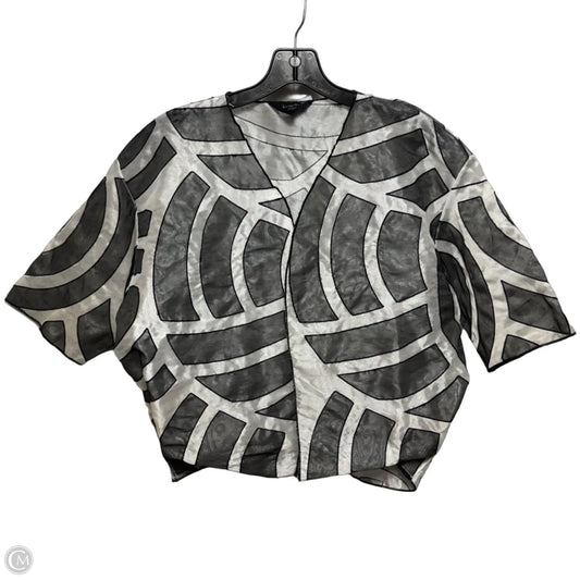 Sheer Jacket By Brigitte NYC In Black & White, Size: L