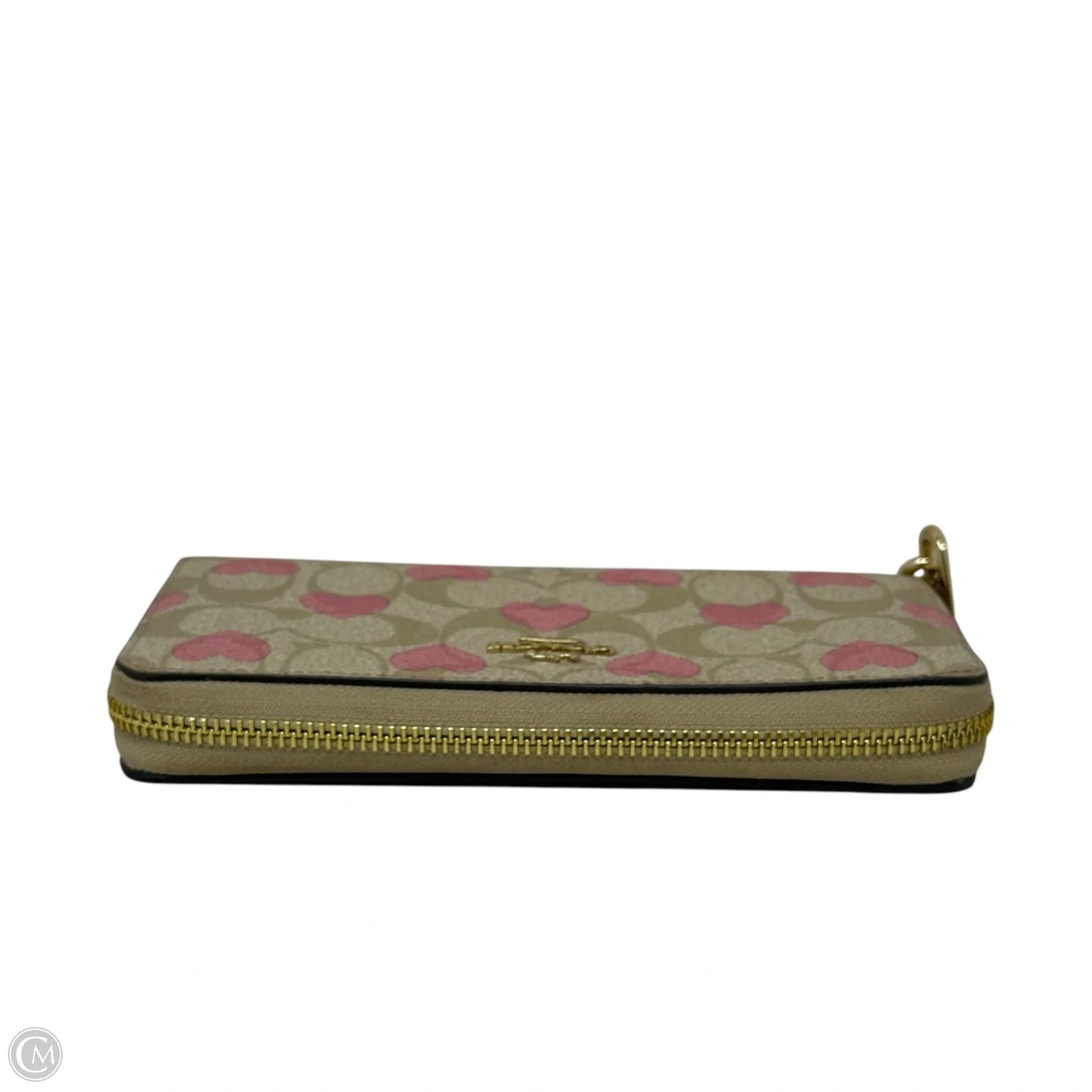Heart Signature Long Zip Around Wallet Designer By Coach, Size: Medium