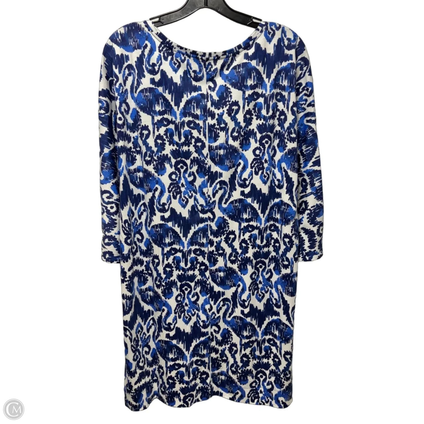 Dress Designer By Lilly Pulitzer In Blue & White, Size: L