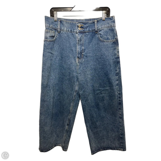 Jeans Wide Leg By Polagram In Blue Denim, Size: L