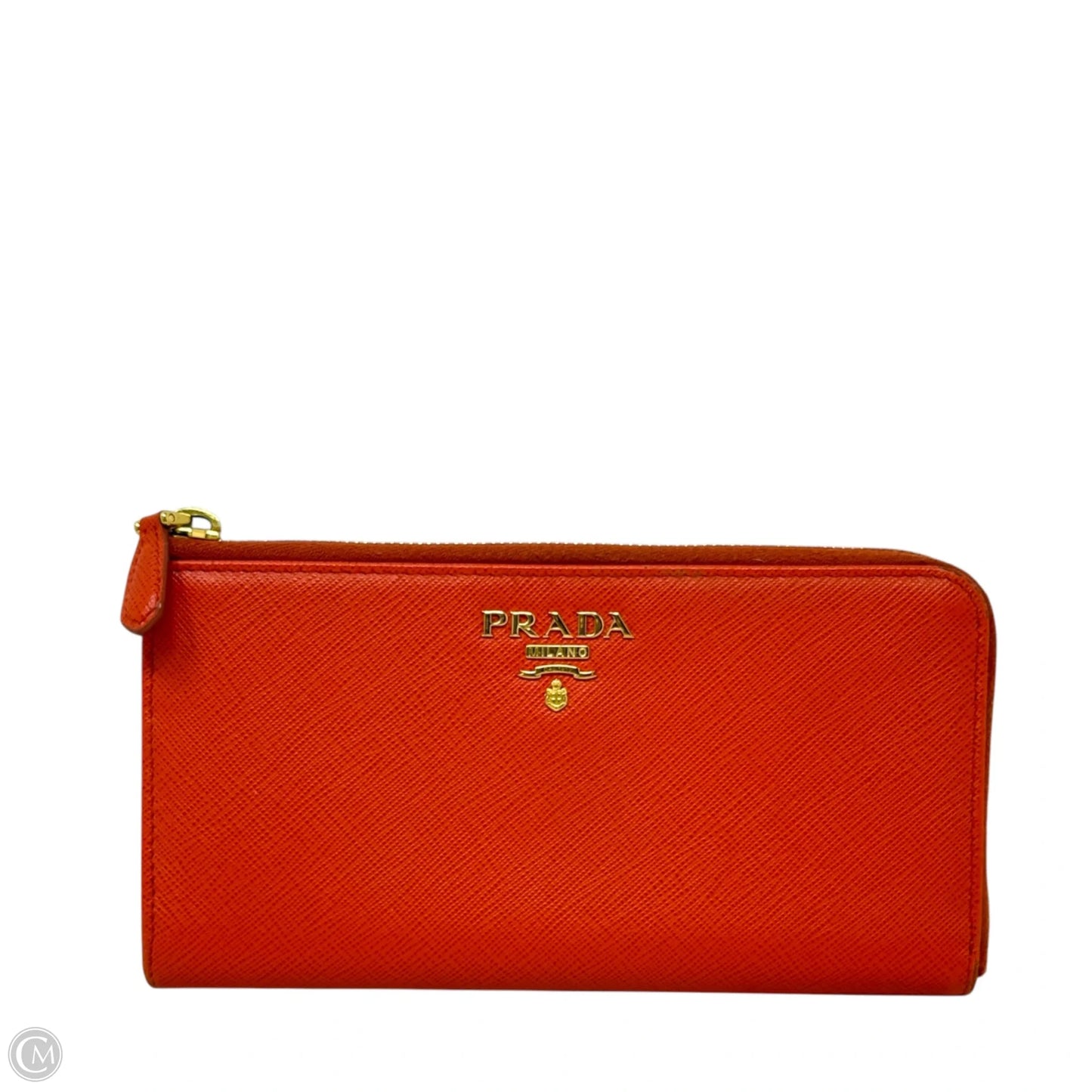 Saffiano Long Continental Zip Wallet Luxury Designer By Prada, Size: Medium