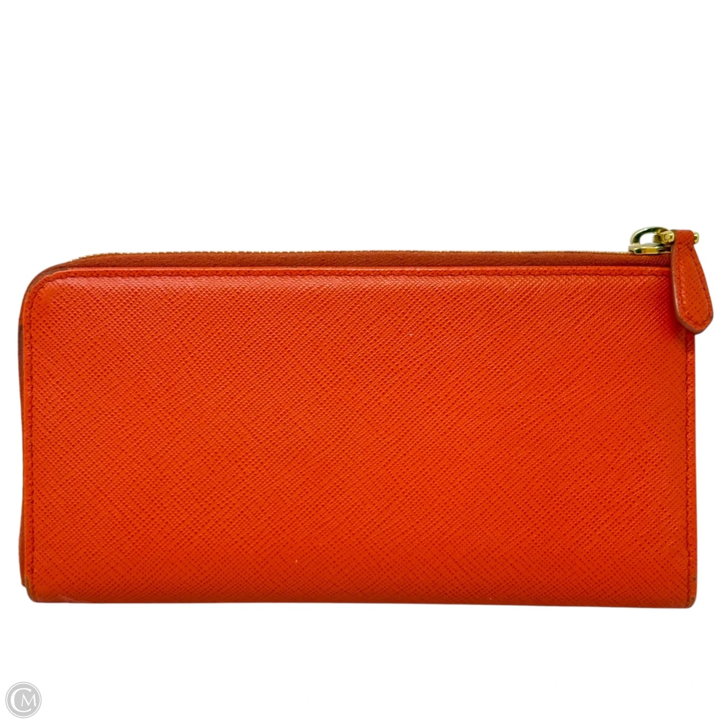 Saffiano Long Continental Zip Wallet Luxury Designer By Prada, Size: Medium