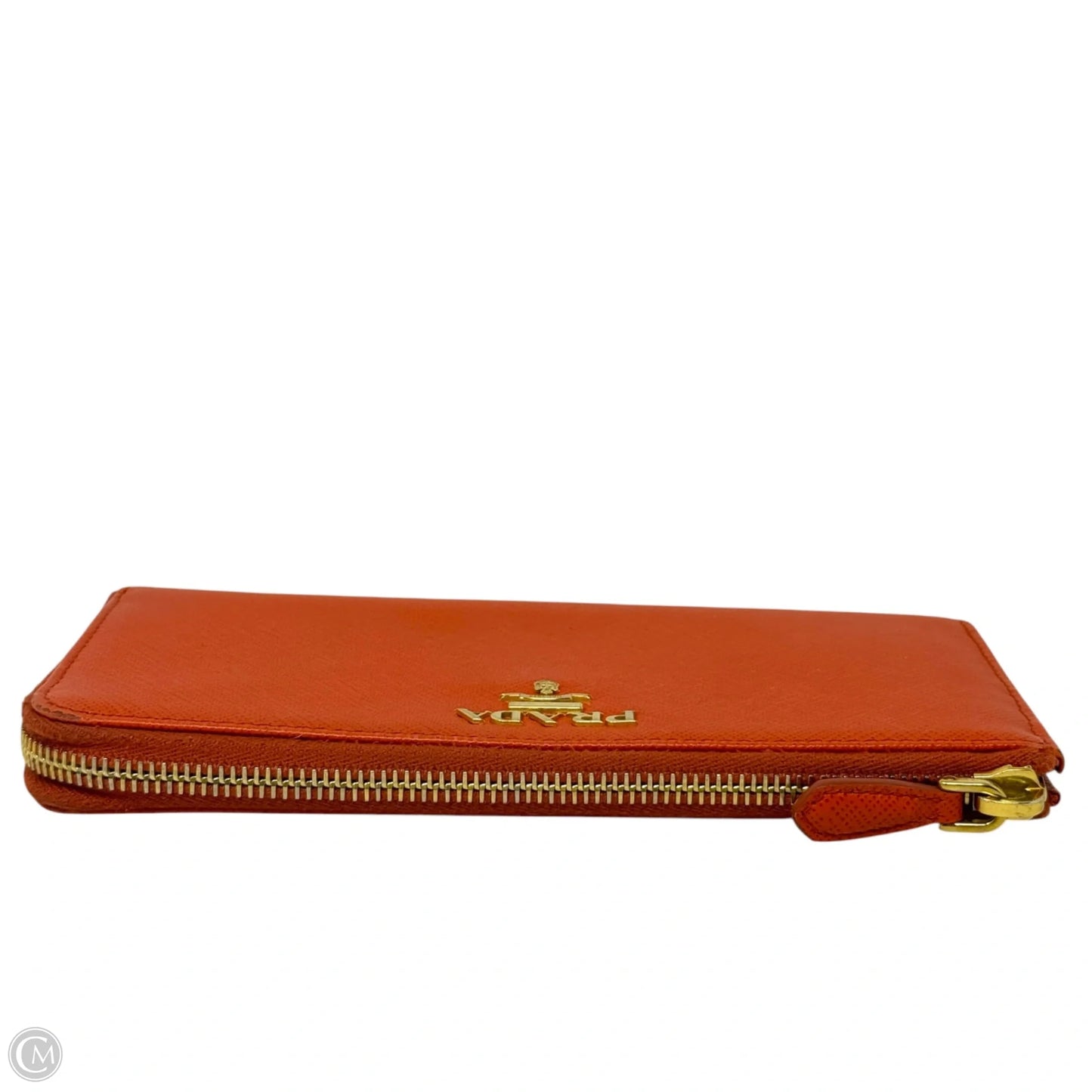 Saffiano Long Continental Zip Wallet Luxury Designer By Prada, Size: Medium