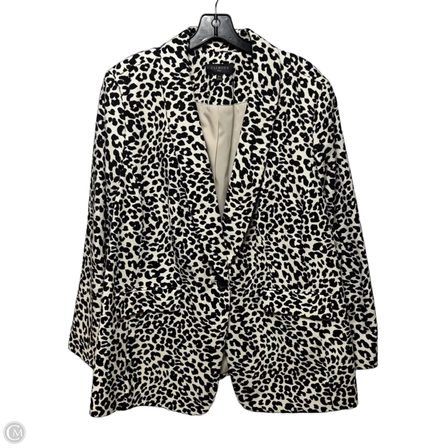 Blazer By Talbots In Animal Print, Size: 18