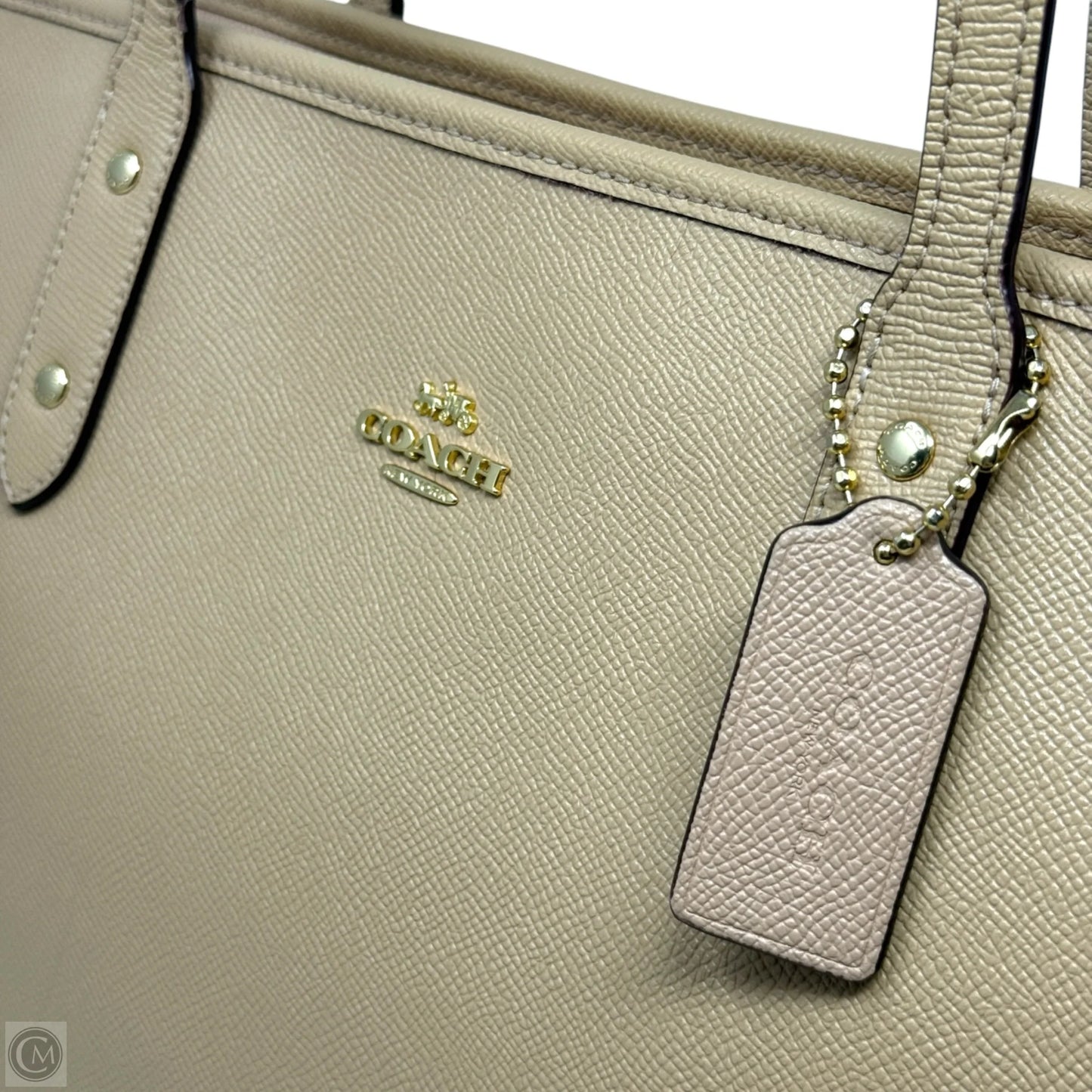 City Zip Tote In Crossgrain Leather Designer By Coach, Size: Medium