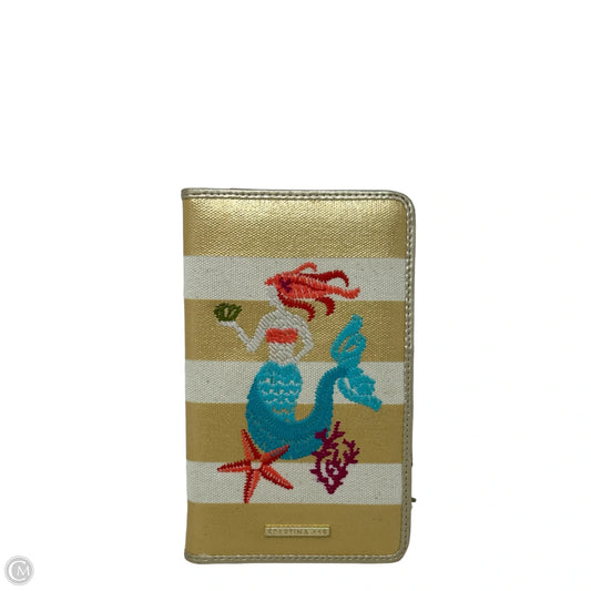 Golden Striped Mermsid Wallet By Spartina, Size: Large