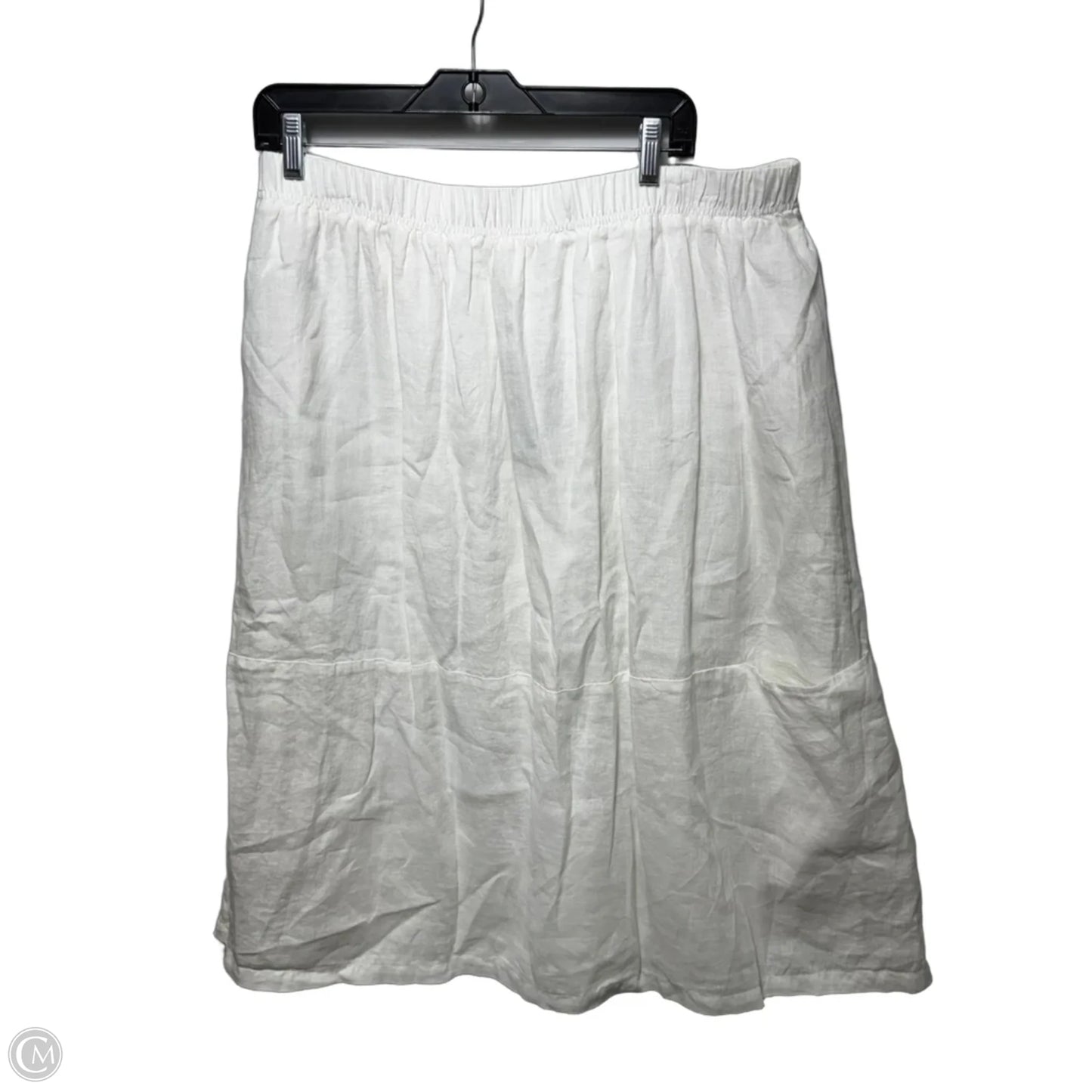Skirt Midi By Eileen Fisher In Cream, Size: Xl