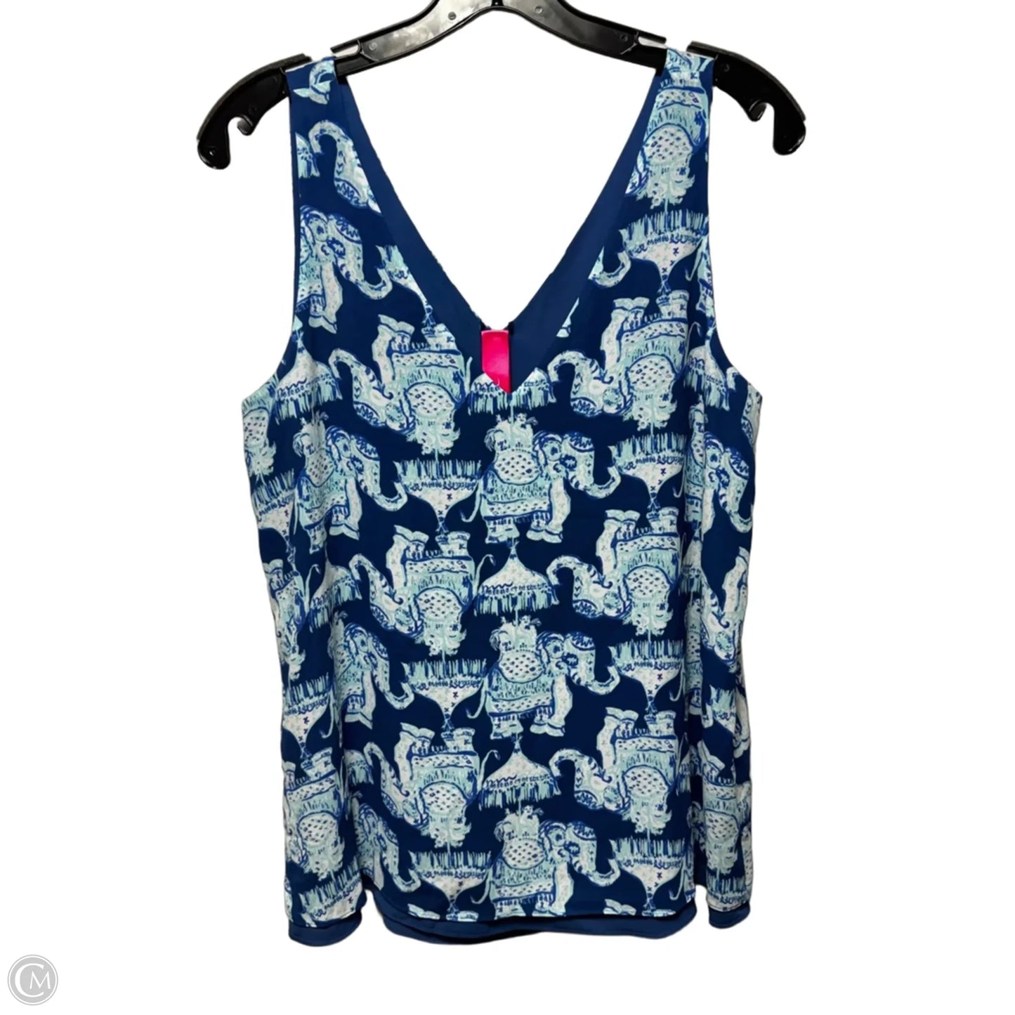 Florin Reversible Top Designer By Lilly Pulitzer In Blue & White, Size: M