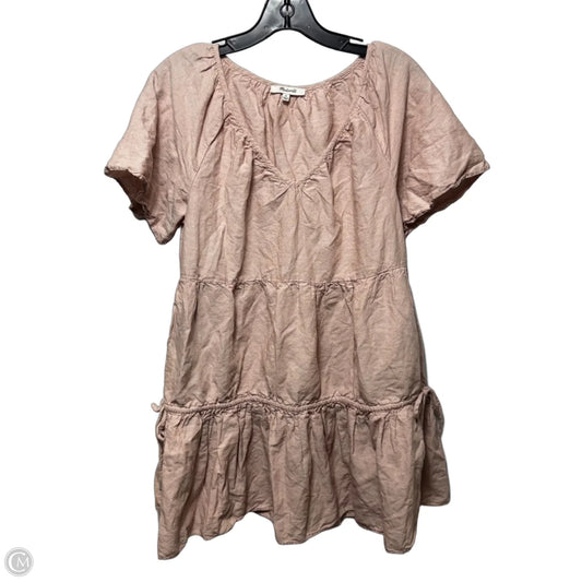 Linen-Blend Lorelei Mini Dress By Madewell In Pink, Size: M