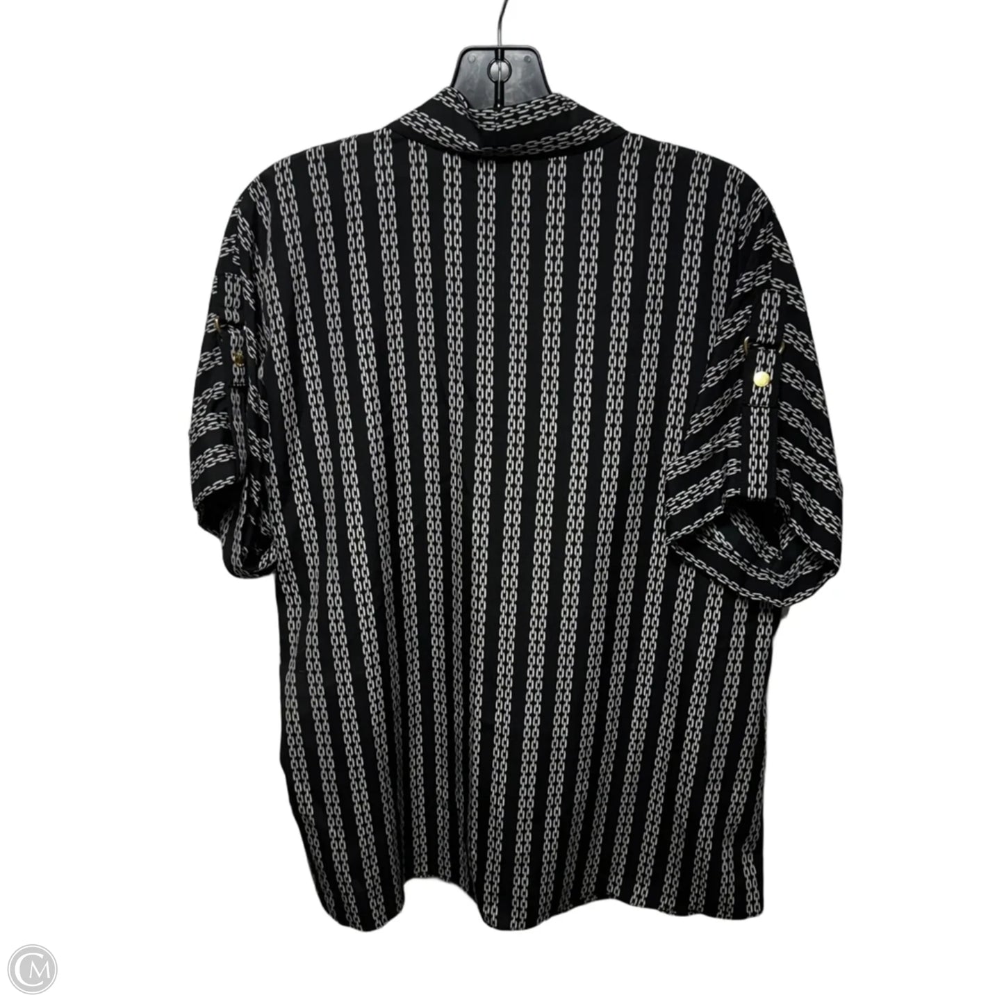 Top Short Sleeve By Michael By Michael Kors In Black & White, Size: L