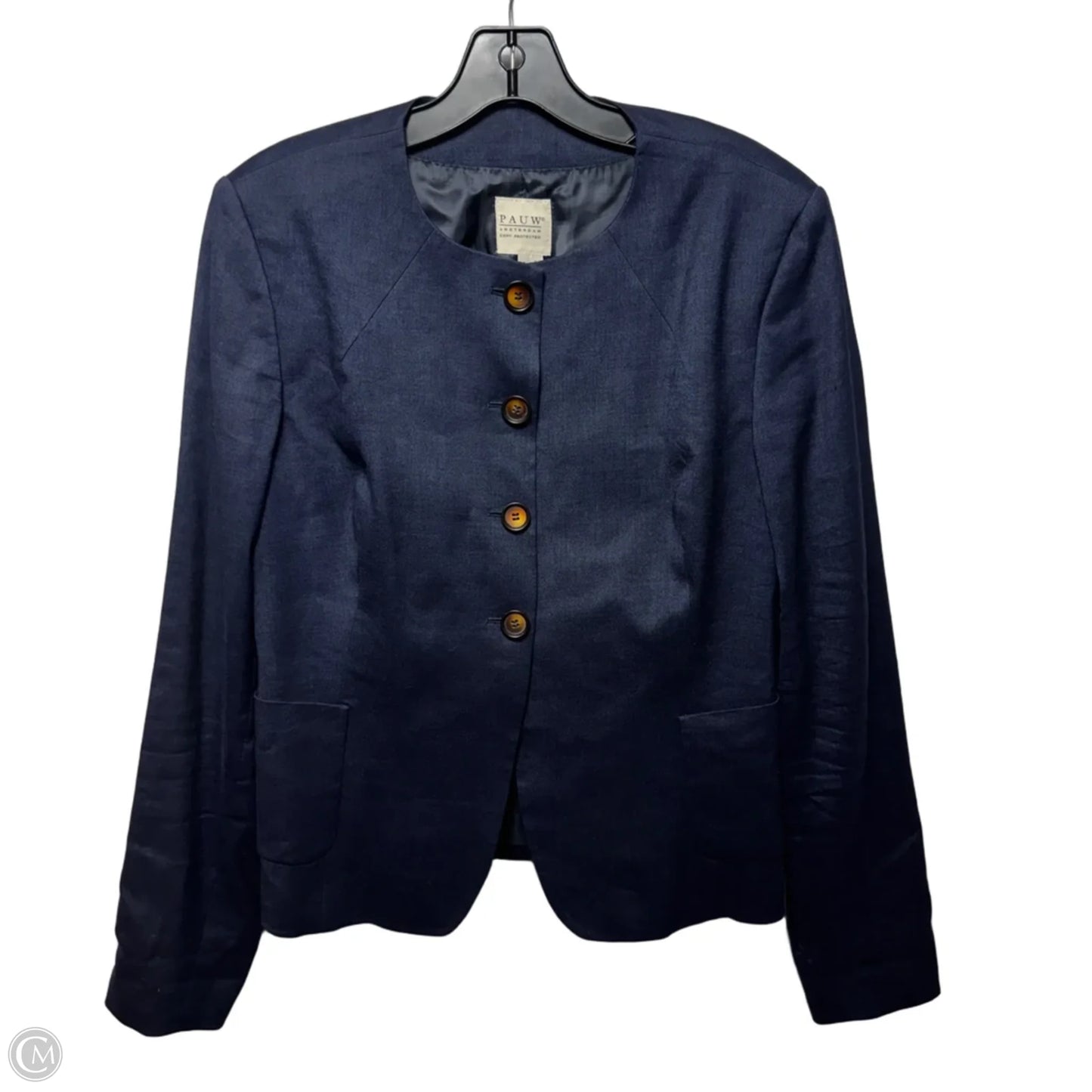 Wool & Linen Blazer By Pauw In Navy, Size: 4