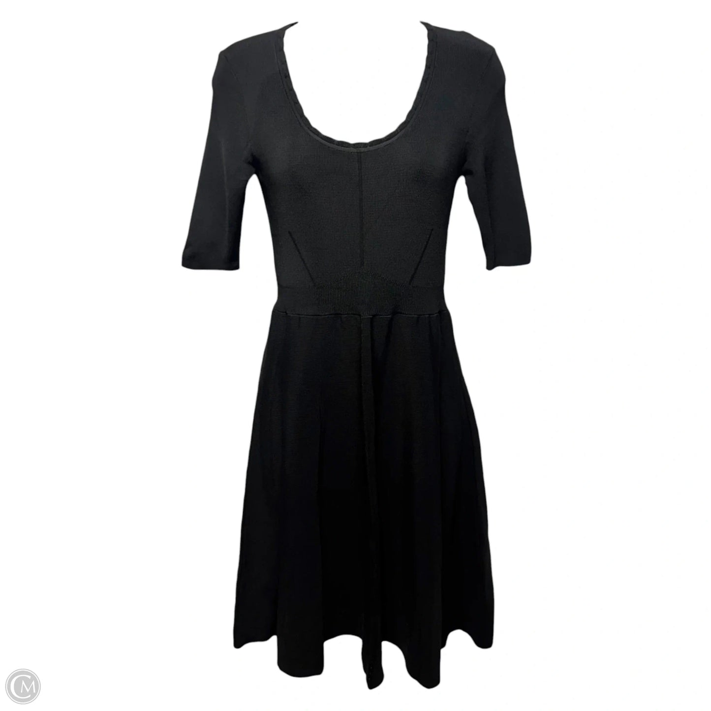 Viscose Knit Dress Casual Short By Emporio Armani In Black, Size: 4 (40)