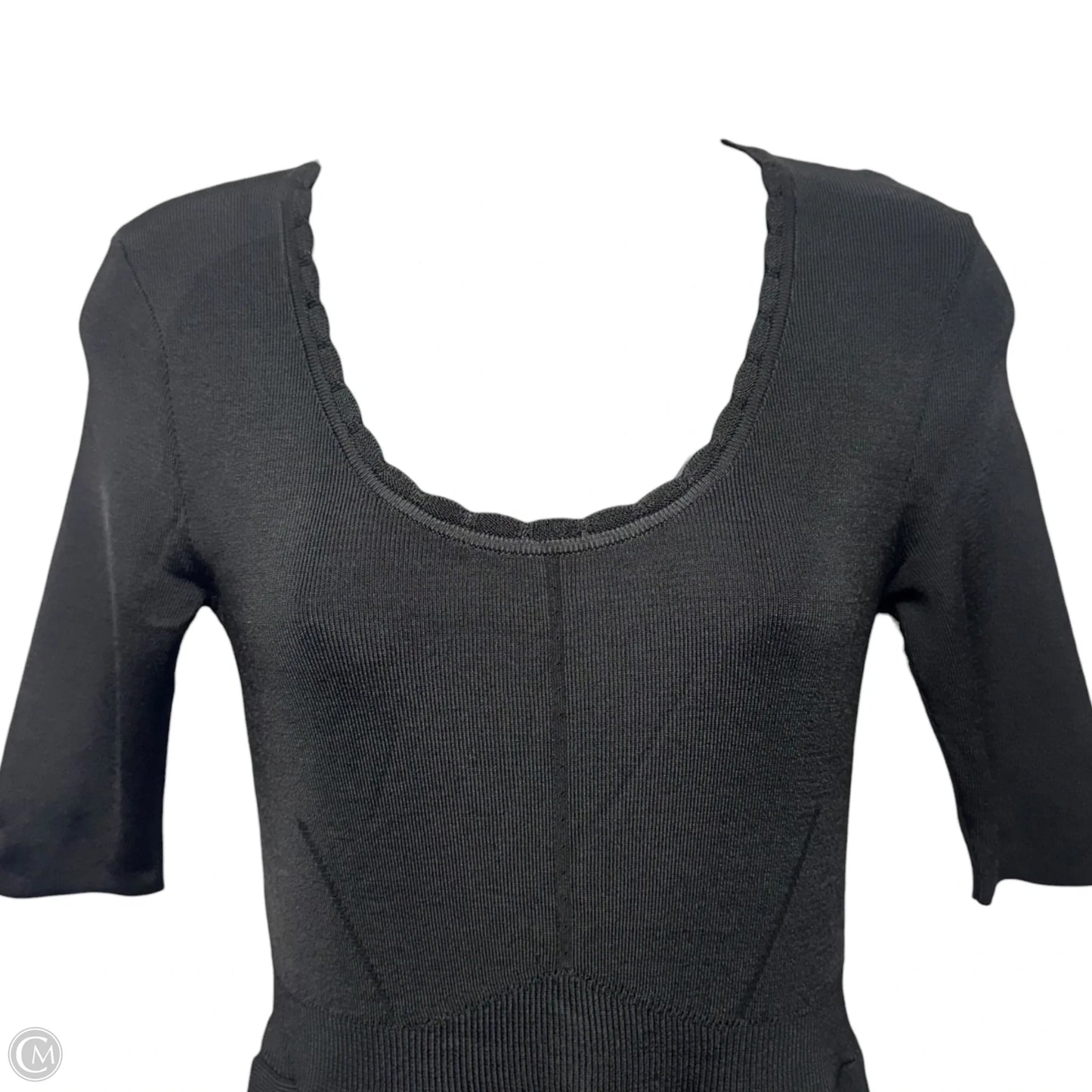 Viscose Knit Dress Casual Short By Emporio Armani In Black, Size: 4 (40)