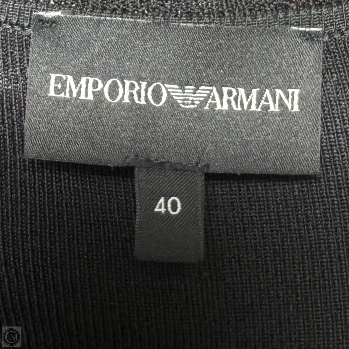 Viscose Knit Dress Casual Short By Emporio Armani In Black, Size: 4 (40)