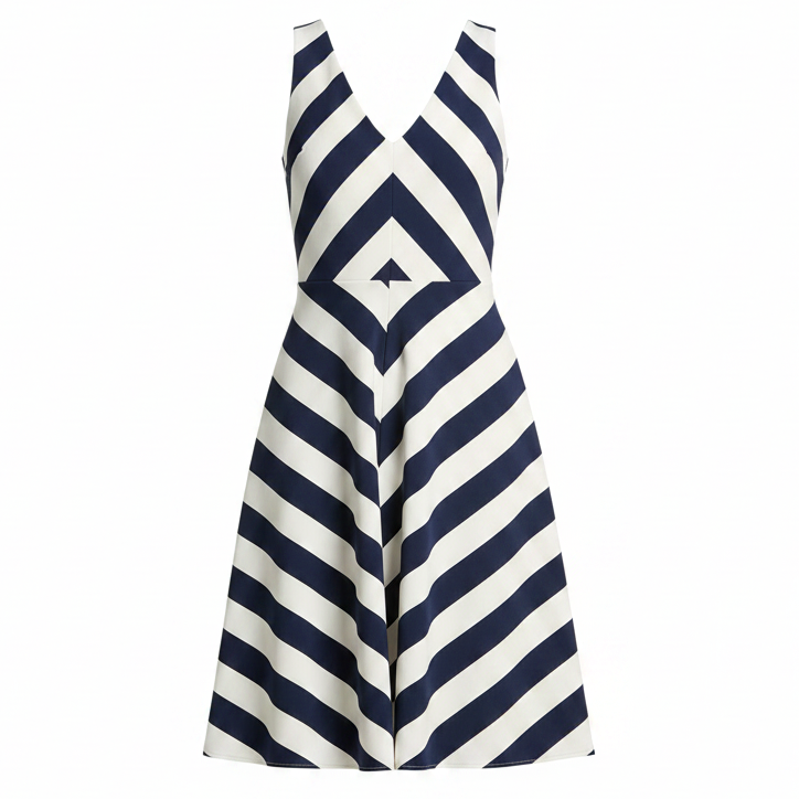 Mary Skater Dress By Cooper & Ella In Striped Pattern, Size: S