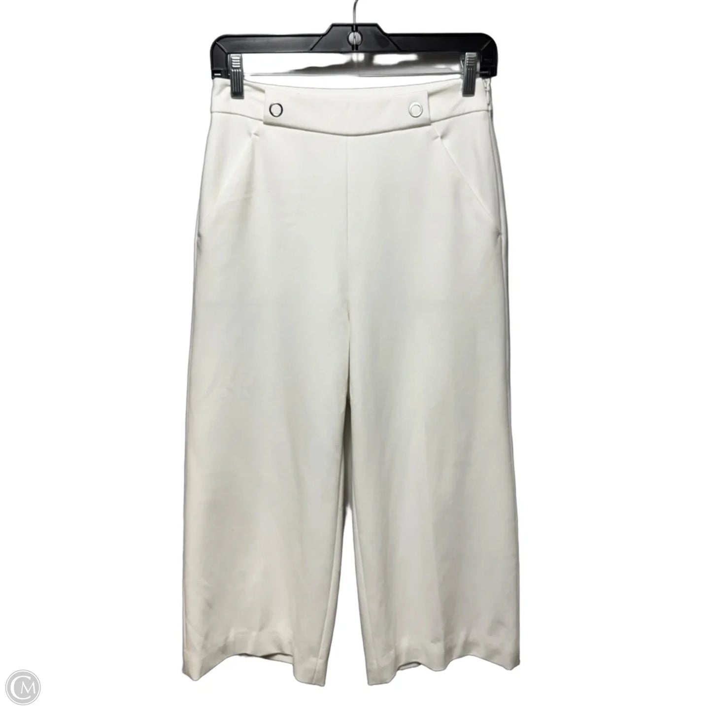 Wide Leg Cropped Pants By Elie Tahari In White, Size: 2