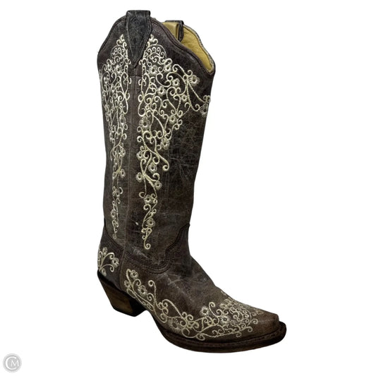 Crater Embroidered Boots Western By Corral In Tan, Size: 5