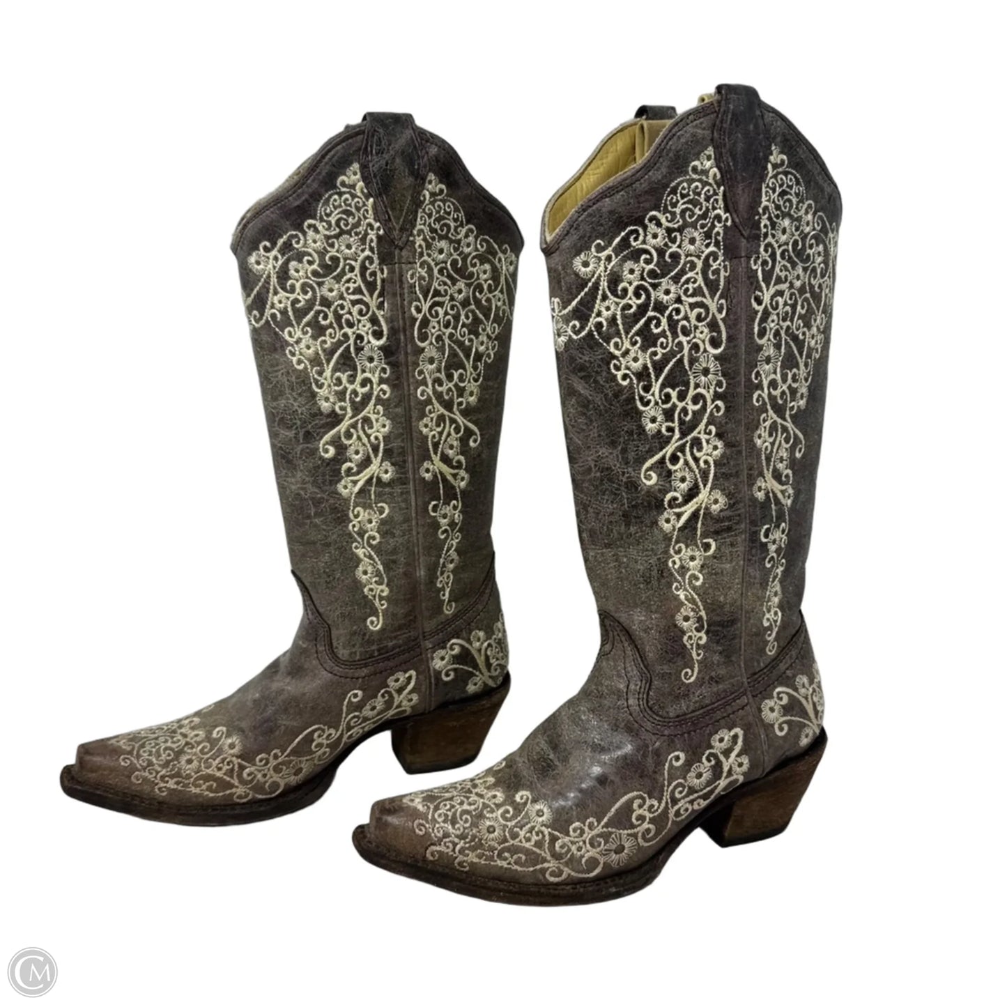 Crater Embroidered Boots Western By Corral In Tan, Size: 5