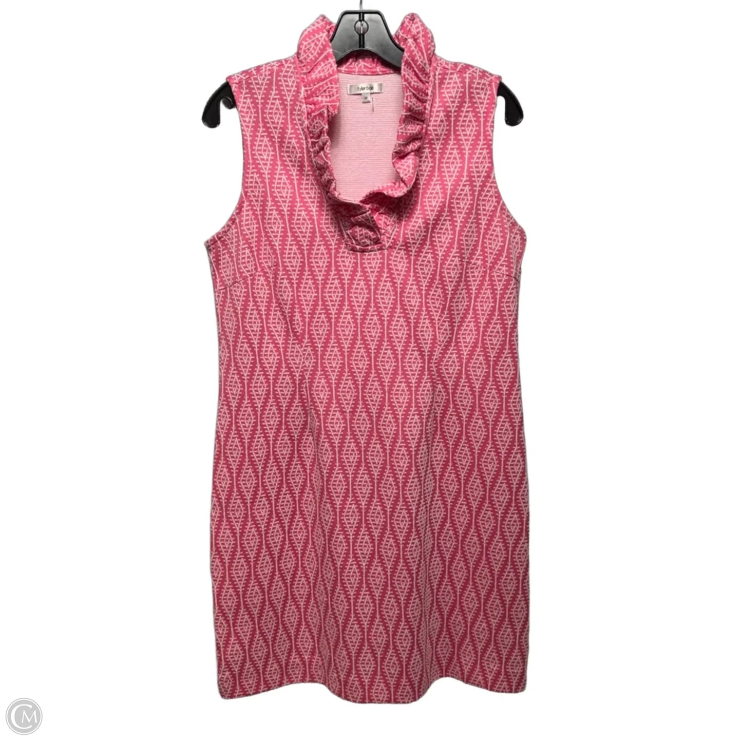 Dress Casual Short By Tyler Boe In Pink & White, Size: M