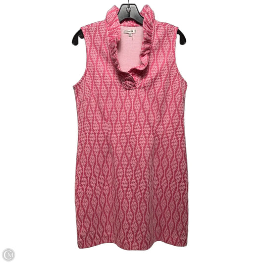 Dress Casual Short By Tyler Boe In Pink & White, Size: M