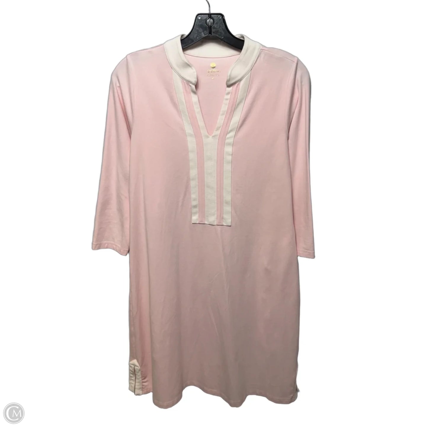 Dress Casual Short By Spartina In Pink & White, Size: M