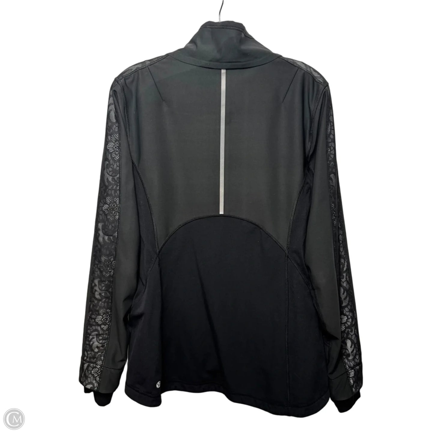 Lace Trim Athletic Jacket By Lululemon In Black, Size: 10