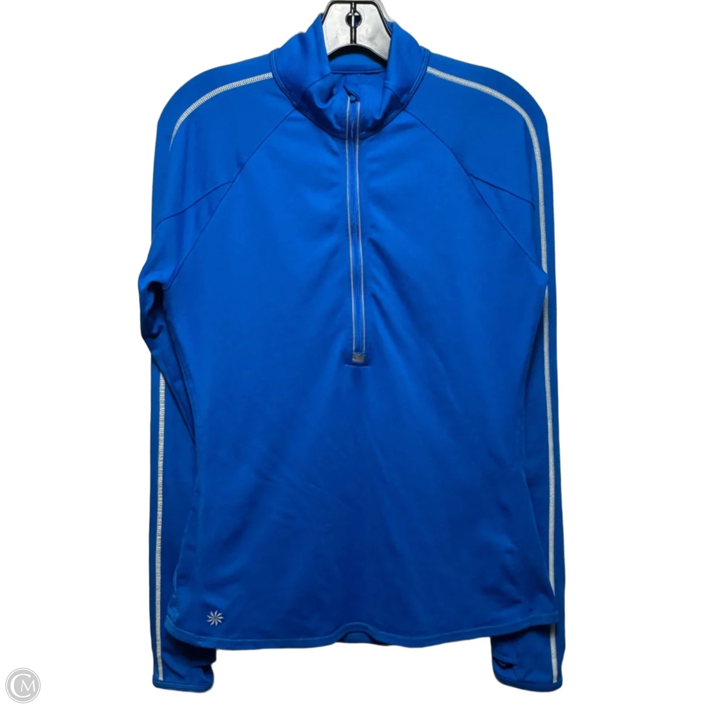 Athletic Top Long Sleeve Collar By Athleta In Blue, Size: M
