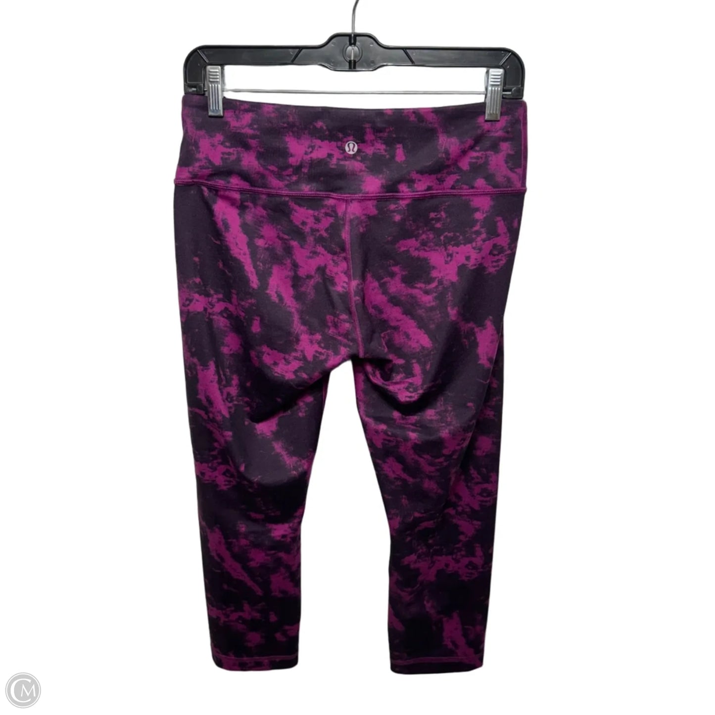 Athletic Leggings Capris By Lululemon In Black & Purple, Size: 8