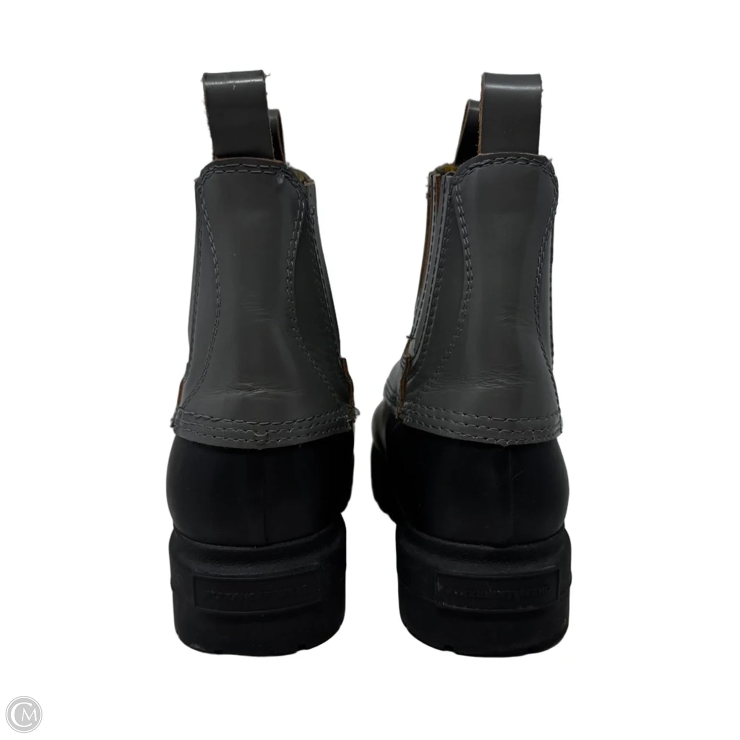 Rain Boots Luxury Designer By Alexander Wang In Black & Grey, Size: 6.5 (estimated)