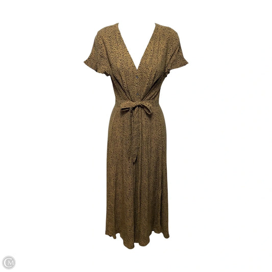 Dress Casual Maxi By Loft In Black & Tan, Size: 4