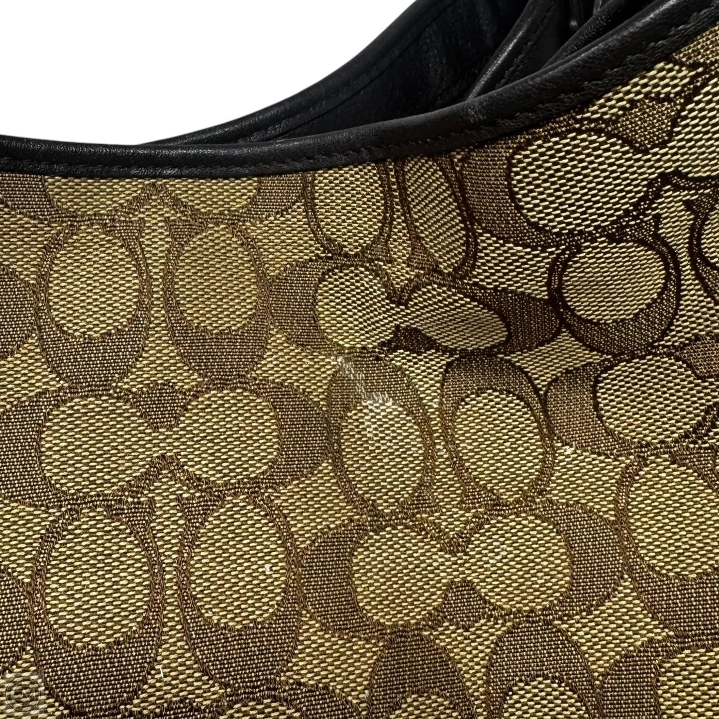 Edie Jacquard Shoulder Handbag Designer By Coach, Size: Medium