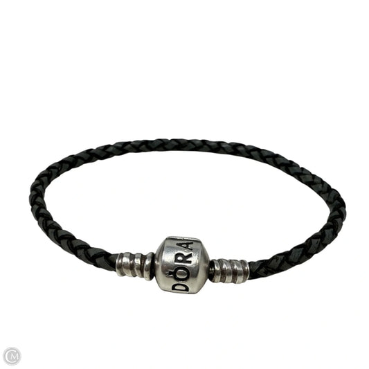 Moments Sterling Silver & Leather Bracelet By Pandora