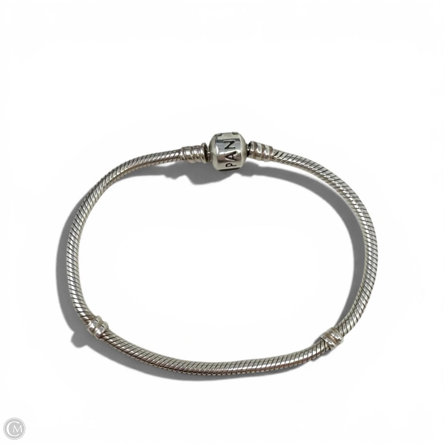 Sterling Silver Barrel Clasp Smooth Snake Chain Bracelet By Pandora