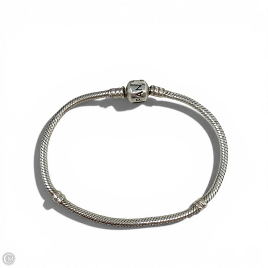 Sterling Silver Barrel Clasp Smooth Snake Chain Bracelet By Pandora