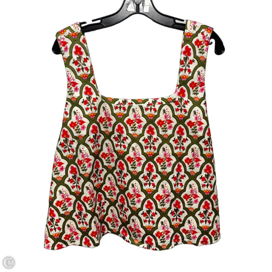 Linen Blend Top Sleeveless By Crosby In Multi-colored, Size: Xxl
