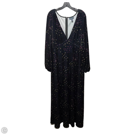 Velvet Dress Casual Maxi By Modcloth In Multi-colored, Size: 3x