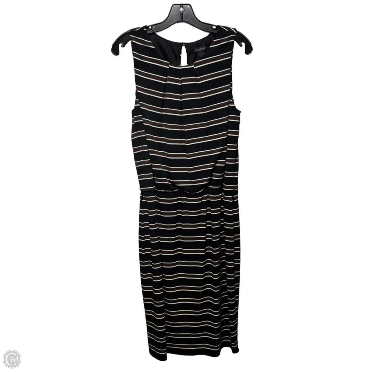 Dress Casual Midi By White House Black Market In Striped Pattern, Size: 12