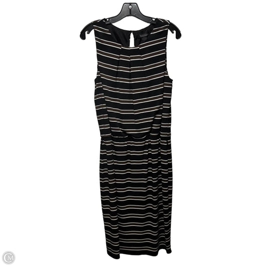 Dress Casual Midi By White House Black Market In Striped Pattern, Size: 12