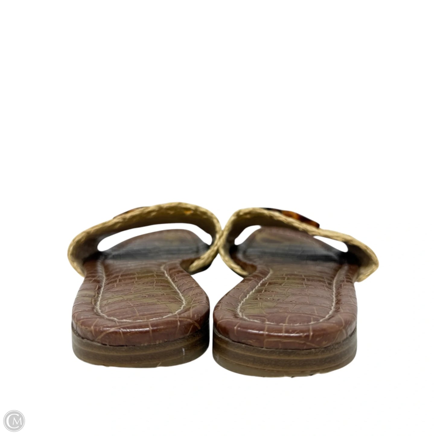 Backer Raffia Slide Sandals By Sam Edelman In Tan, Size: 8