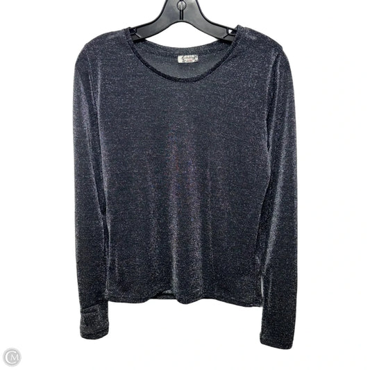 Top Long Sleeve By Intimately Free People In Black & Silver, Size: L