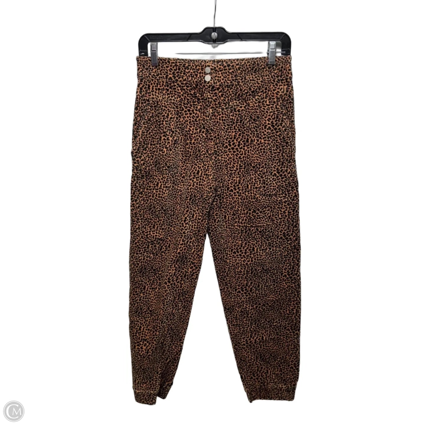 Kalea Corduroy Trouser Joggers By Anthropologie In Animal Print, Size: Xs