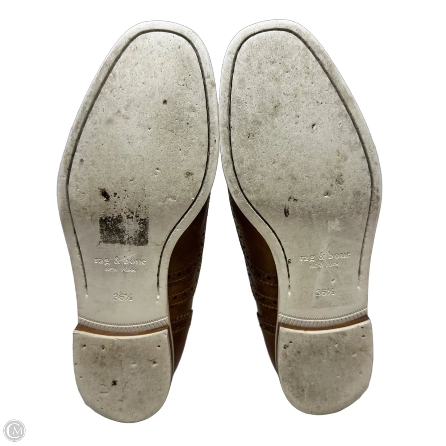 Brogue Slip On Shoes Flats By Rag And Bone In Tan, Size: 6.5 (36.5)